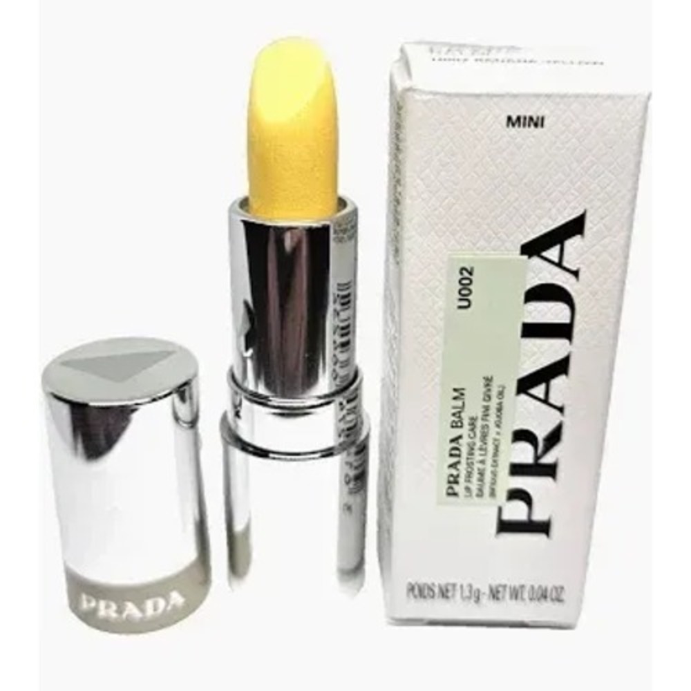 MSRP $20 Prada Beauty Hydrating Lip Balm in U002 Banana Yellow*NWOB, Travel Size